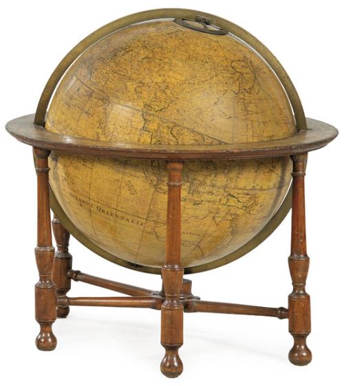   Globo terráqueo Dudley Adams, época Jorge III ff. S. XVIII pp. S. XIX