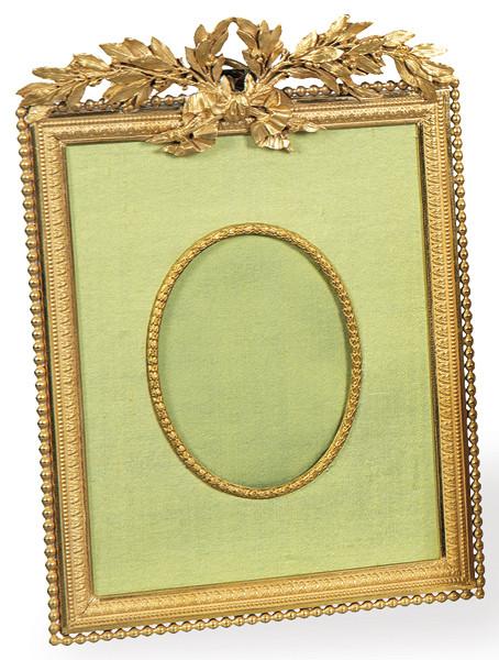  Portarretratos de bronce estilo Luis XVI, Francia ff. S. XIX.