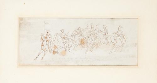  ESCUELA INGLESA S. XIX - Militares a caballo