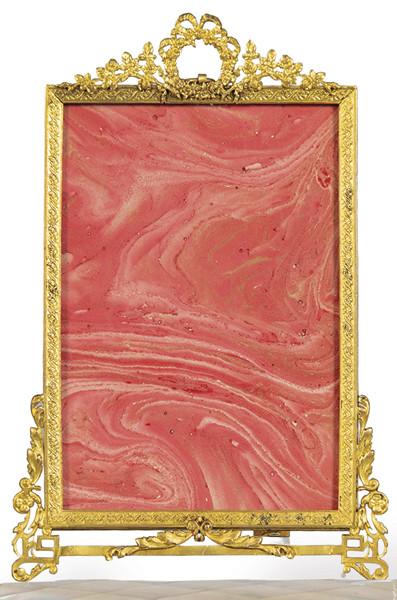  Porta retratos de bronce dorado, Francia S. XIX.