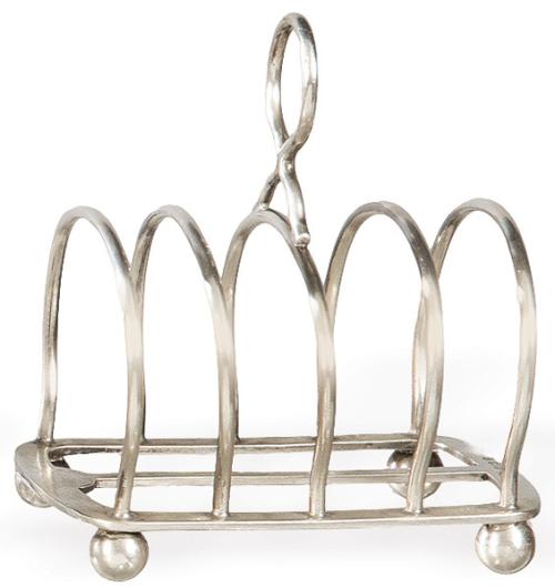  Porta tostadas de plata inglesa punzonada Ley Sterling de Elkington & Co. Birmingham 1924.