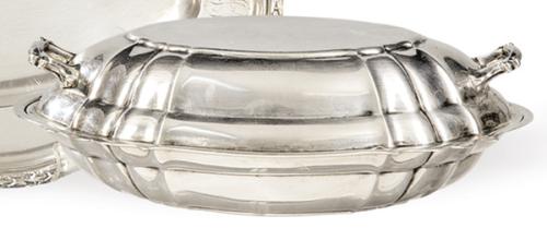  Mantenedor de plata americana punzonada Ley Sterling de Gorham, modelo Chippendale.