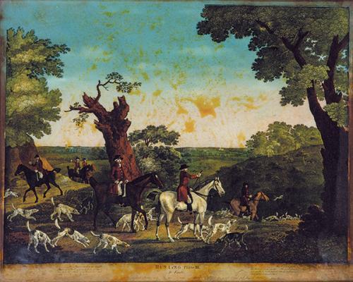  ESCUELA INGLESA S. XIX - La caza del zorro y otras escenas