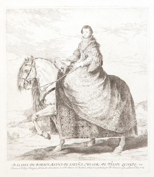 FRANCISCO DE GOYA Y LUCIENTES - Retrato ecuestre de la reina Isabel de Borbón