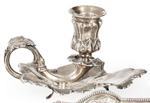 Palmatoria de plata española sin punzonar S. XIX