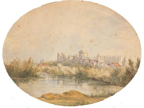  ESCUELA INGLESA S. XIX - Vista de Windsor Castle