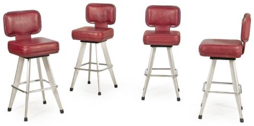 Conjunto de 4 taburetes altos de Gasser Chair Company