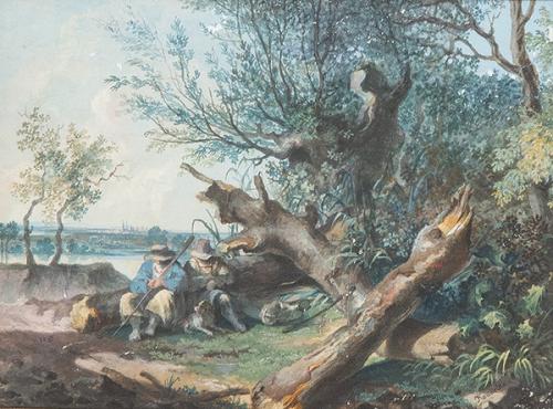  ESCUELA EUROPEA S. XIX - Escena pastoril