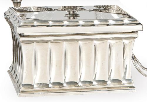 Caja de plata punzonada Ley 800 posiblemente alemana.