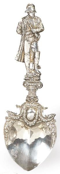 Pala de plata alemana de importación a inglaterra, Ley Sterling, Londres de B. Muller & Sons 1900.
