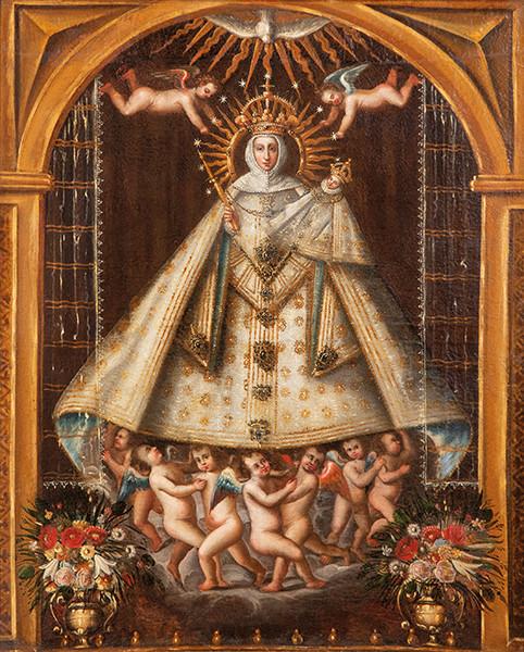  ESCUELA ESPAÑOLA S. XVIII - Virgen con el Niño