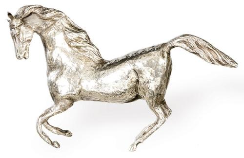 Palillero de plata española sin punzonar en forma de caballo.