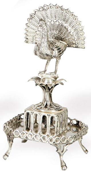 Palillero de plata portuguesa punzonada Ley 833, Lisboa mediados S. XX.