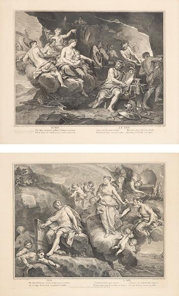  LOUIS DESPLACES - Venus pidiéndole a Vulcano que forje las armas para EneasJuno ordena a Eolo que calme la tempestad