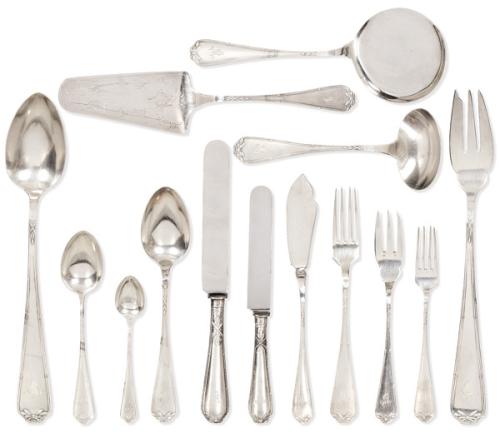 Cubertería de plata española punzonada 1ª Ley de Dionísiio García con marca comercial de Sucesor de Aladrén
