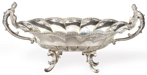 Centro de mesa de plata española punzonada Ley 925.