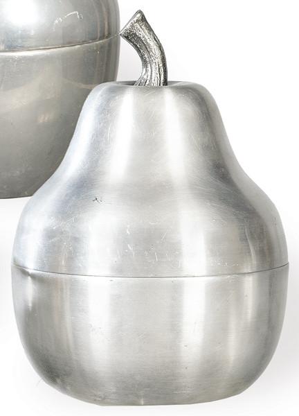 Cubitera en forma de pera en metal h. 1970