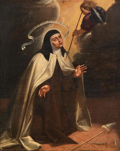  ESCUELA VALLISOLETANA S. XVII - Transverberación de Santa Teresa de Jesús