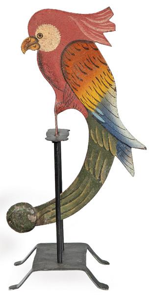 Tentieso de hierro pintado "Loro"