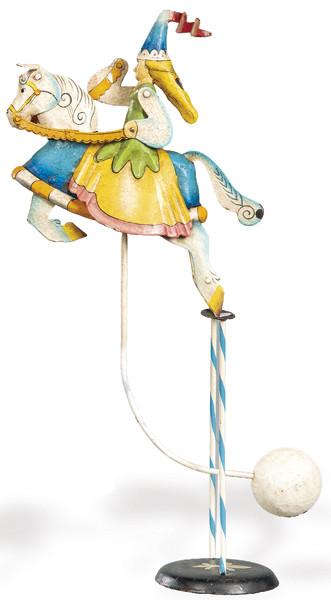 Tentetieso de hierro pintado "Princesa Medieval a Caballo"