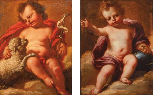  ESCUELA ESPAÑOLA S. XVII - San Juanito y Niño Jesús