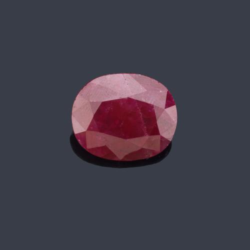  Lote con rubí talla oval de 16,20 ct.