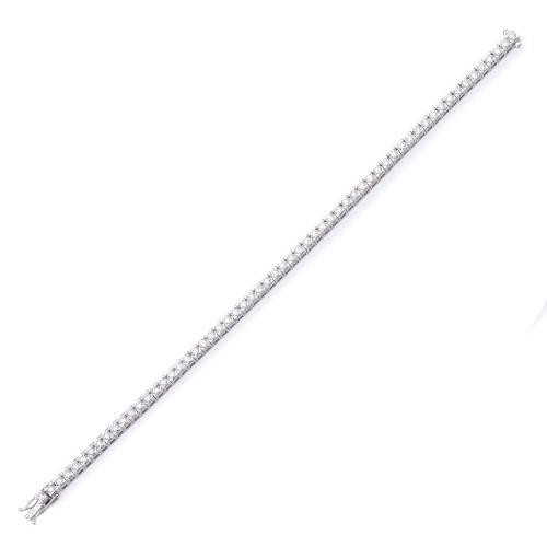  Pulsera rivière con banda de brillantes de aprox. 4,20 ct en total.