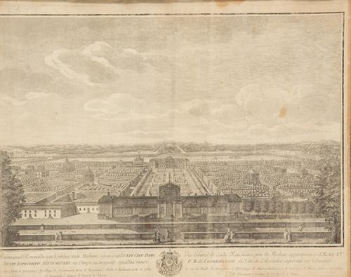  PIERRE-FRANÇOIS LAURENT - Vue général de Sailo Kouskowa, près de Moskau appartenant à S. E. le Cte P. de Cheremettoff du côté de l'abyrinthe