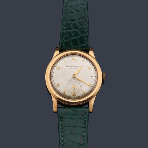 GIRARD PERREGAUX , reloj de caballero con caja en oro rosa de 18 K.