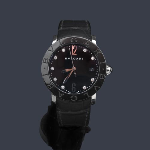 BULGARI BULGARI Ref. BBL 37 SC con caja en acero y cerámica.