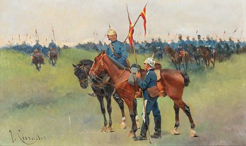 JOSÉ CUSACHS - Soldados y caballos