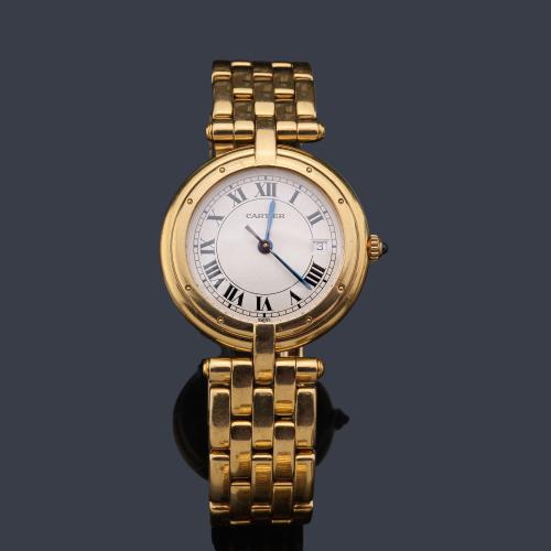  CARTIER Phanthère Vendôme modelo cadete con caja y brazalete en oro amarillo de 18 K.