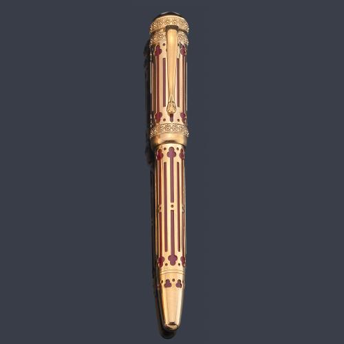 MONTBLANC Catherine II de Rusia (Alemania 1729-Rusia 1796), pluma nº 4472/4810. Alemania 1997. Con estuche original.