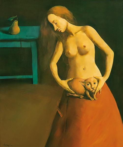 GEORGES MAZILU - Lady with a pet
