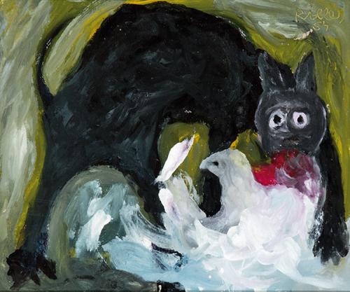 JUAN GARCIA RIPOLLES - Chat et Colombe