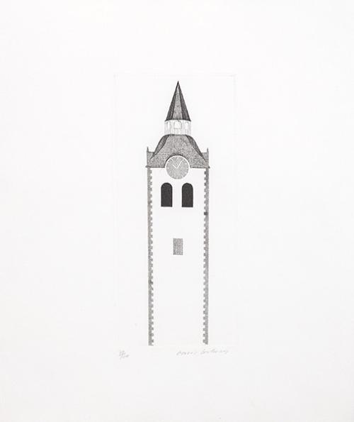 DAVID HOCKNEY - The Church Tower and the Clock (Serie Six Fairy Tales from the Brothers Grimm)