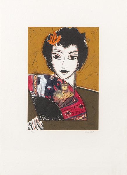 MANOLO VALDES - Mujer con Abanico