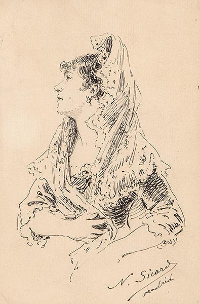  NICOLÁS SICARD - Mujer con mantilla