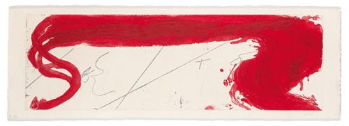 ANTONI TÀPIES - Rouge horizontal
