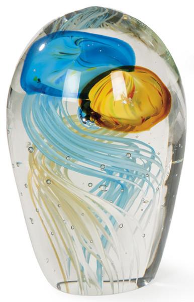  Acuario con medusas cupuliforme en cristal de Murano.