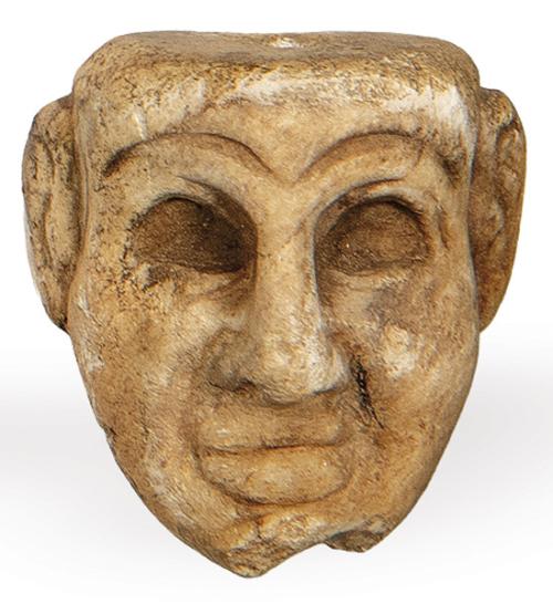  Amuleto sumerio de piedra en forma de cabeza masculina 2200 a.C.
