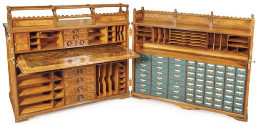 Escritorio “autoportante” The Moore Combination Desk Co., Indianapolis, ca. 1878 