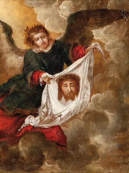  ESCUELA FLAMENCA S. XVII - Ángel portando la Santa Faz