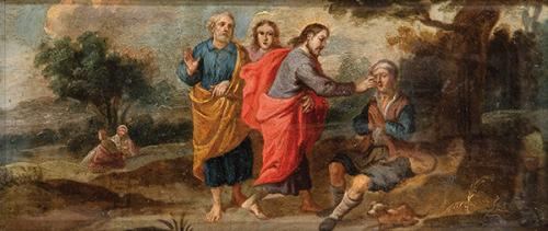  ESCUELA FLAMENCA S. XVII - Jesús curando el ciego