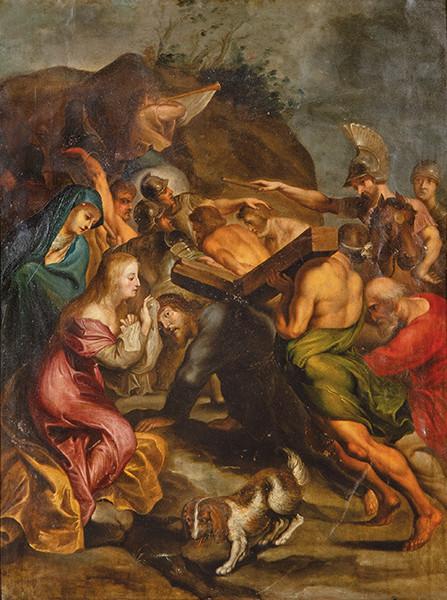  ESCUELA FLAMENCA S. XVII - Jesús camino del Calvario
