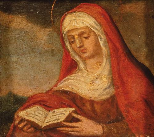  ESCUELA ESPAÑOLA FNS. S. XVI - La Virgen leyendo