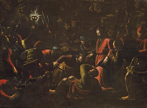  SEGUIDOR DE JACOPO DA PONTE BASSANO S. XVII - El Prendimiento