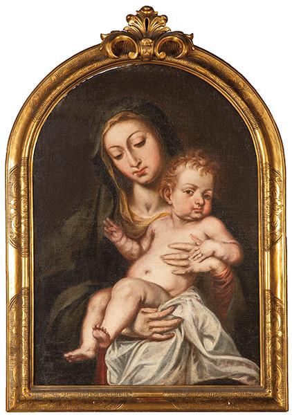  ESCUELA GRANADINA S. XVIII - Virgen con el Niño