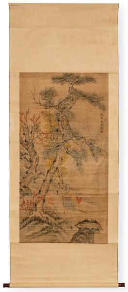  Rollo de papel pintado, China, Dinastía Qing ff. S. XIX.