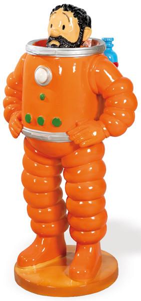  "Capitán Haddock Astronauta" en fibra de vidrio.